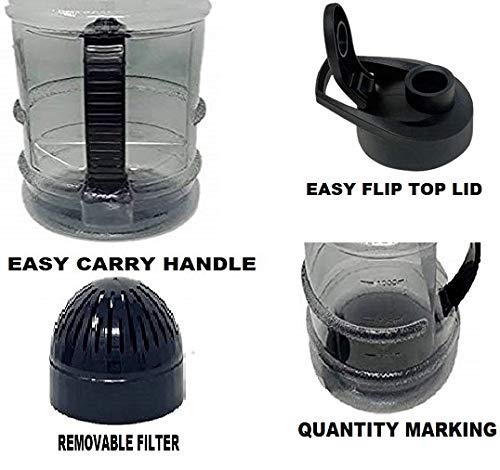 Gym Gallon Shaker Bottle 1.5L - Leakproof Protein Shaker, Pre Workout & BCAAs Sipper