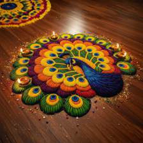 Peacock Mat [25X25 In]